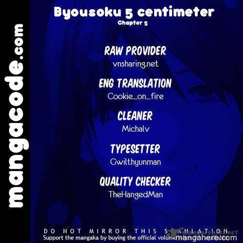 Read 5 Centimeters Per Second EN Manga Online