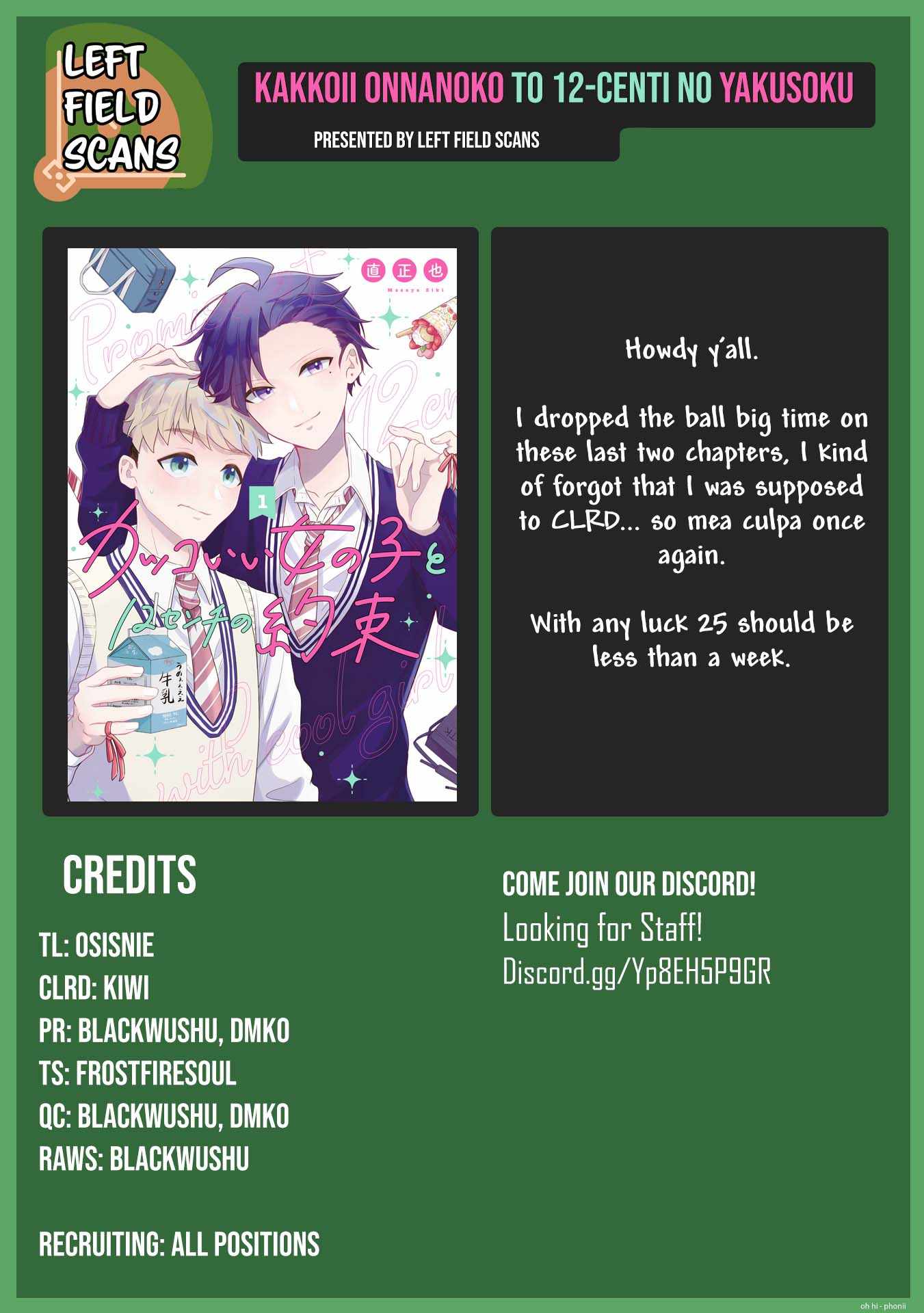 Read Kakkoii Onnanoko to 12-centi no Yakusoku EN Manga Online