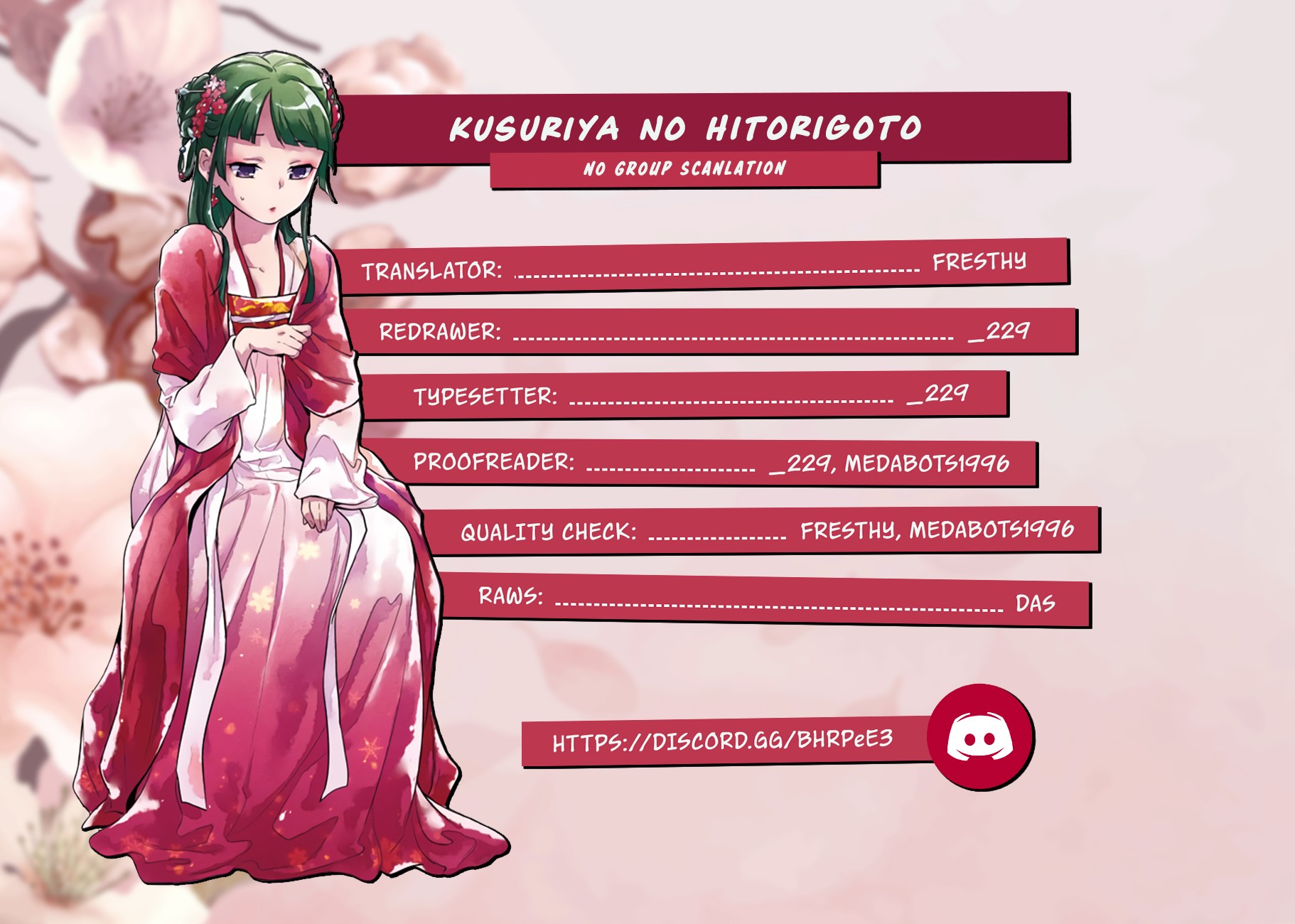 Read Kusuriya no Hitorigoto EN Manga Online