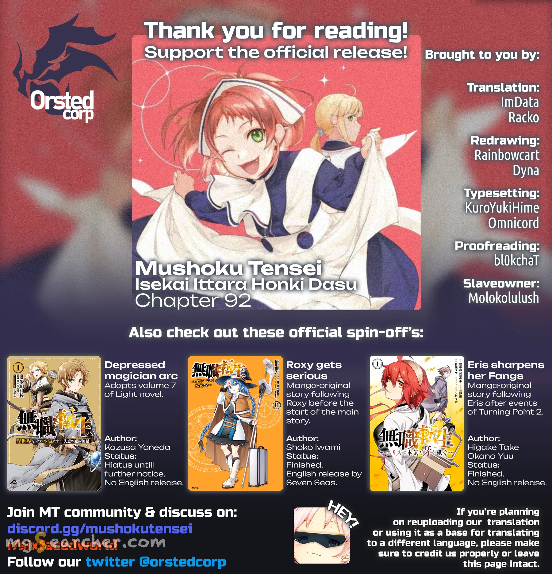 Read Mushoku Tensei ~Isekai Ittara Honki Dasu~ EN Manga Online
