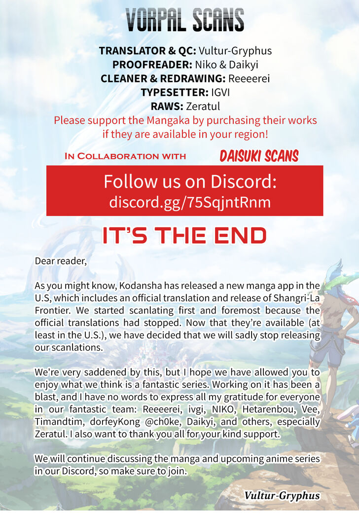 Read Shangri-La Frontier EN Manga Online