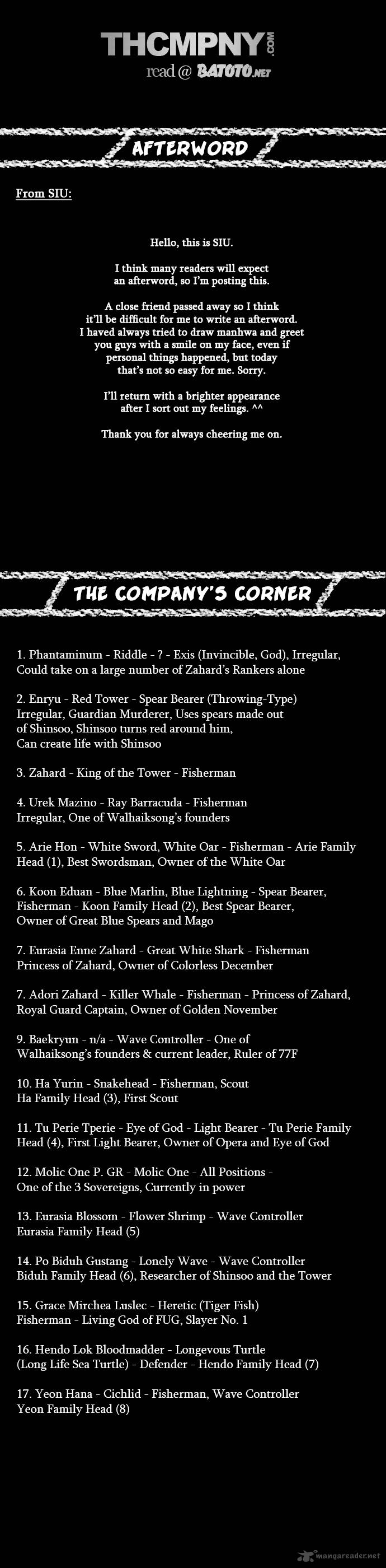 Read TOWER OF GOD EN Manga Online