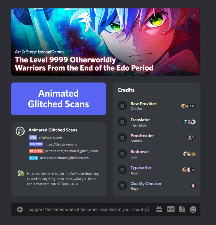 Read The Level 9999 Otherworldly Warriors From the End of the Edo Period EN Manga Online
