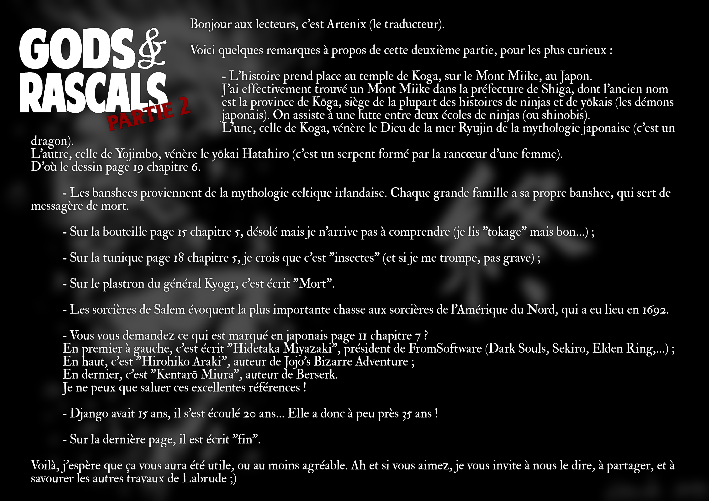 Read GODS and RASCALS FR Manga Online